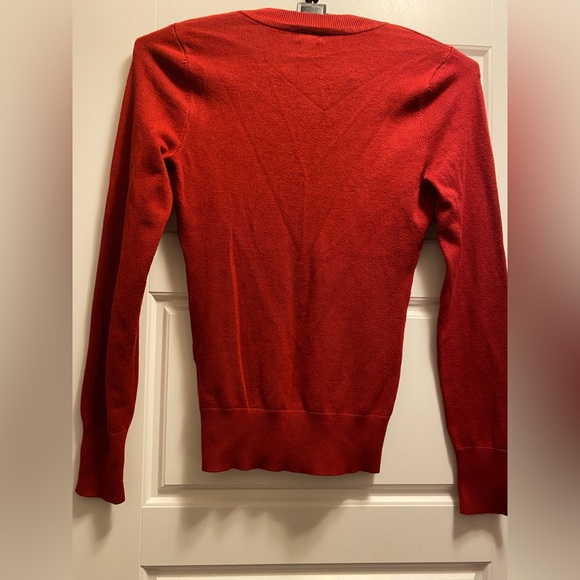 GUESS Women's Evelia Chain Lace-Up Sweater, Red, small - Picture 5 of 10